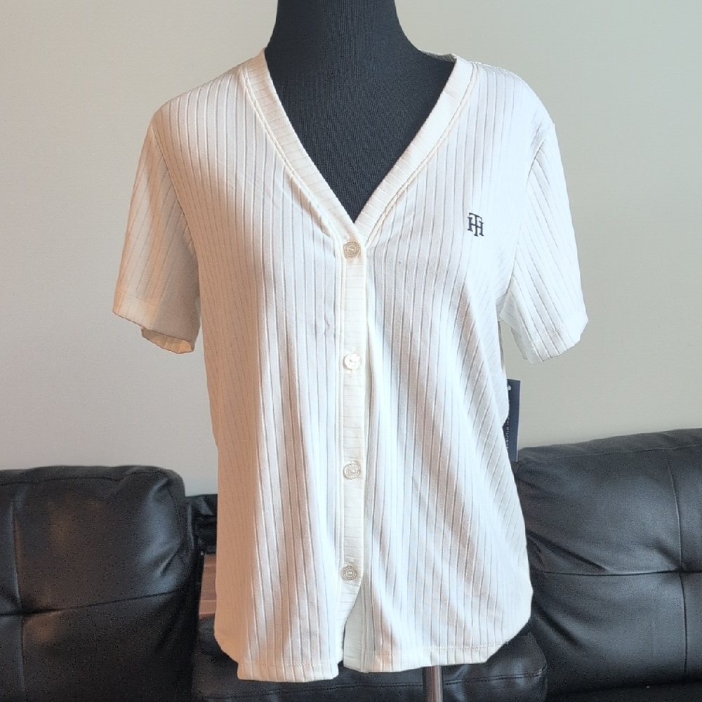 Tommy Hilfiger Cream Button-Down Shirt